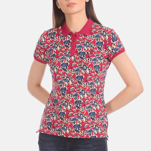 Camiseta Polo Estampada para Mujer, 100% Algodón, Ropa Casual, Superventas - Product Image 1