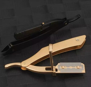 Rasoirs de barbier professionnels de haute qualité, lames droites en acier inoxydable tranchantes, manche en plastique, ciseaux à effiler à 28 dents - Product Image 4