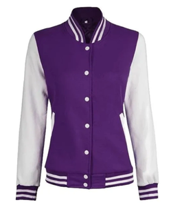 Nuevo estilo de ropa de mujer, ropa de calle de moda, botón de retazos, abrigo recortado de otoño para mujer, chaqueta Varsity - Product Image 1