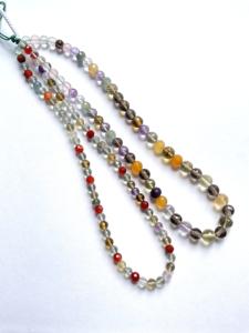 ลูกปัดพลอยผสมทรงกลมแบบเช็คเกอร์คัท 1 เส้น สำหรับทำเครื่องประดับชั้นดี - Product Image 2