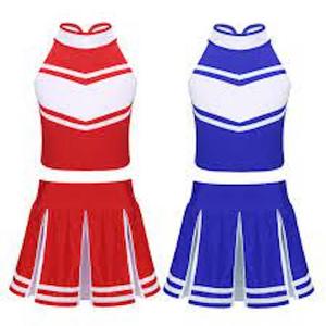 T-shirt à Sublimation de pom-pom girl, prix Direct d'usine, fabricant indien, femmes, noir, rouge, métallique, Orange, bleu clair, OEM, Offre Spéciale - Product Image 1