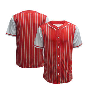 เสื้อเบสบอลเสื้อซอฟต์บอลระบายอากาศได้ดีเสื้อเจอร์ซีย์เบสบอลเสื้อ100% คอวีสำหรับผู้ชายออกแบบโลโก้ใหม่ - Product Image 6