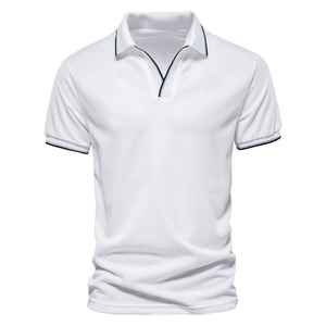 Polo de golf de calidad superior, tela que absorbe la humedad, diseño ligero y transpirable con logotipo personalizado para uso en equipos deportivos - Product Image 1