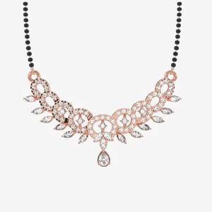 Mangalsutra en or 18 carats pour femmes avec diamant cultivé en laboratoire, bijoux culturels de collection - Product Image 5