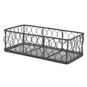 Panier de rangement en maille carrée en acier inoxydable durable, parfait pour l'organisation polyvalente dans les ustensiles de cuisine, panier à fruits - Product Image 6