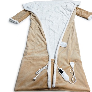 Couverture en polaire chauffante portable avec manches, <span class=keywords><strong>robe</strong></span> électrique avec contrôle de la température pour un usage domestique, femmes et hommes - Product Image 5