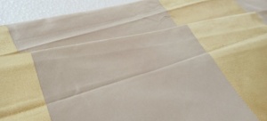 Tinh khiết Sik dupioni và vải <span class=keywords><strong>taffeta</strong></span> lụa trong các mảnh cắt kích thước 1 mét đến 2 mét cho các dự án thủ công trong bóng râm của màu nâu - Product Image 2