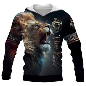 Haute qualité hommes automne Streetwear à capuche coton/Polyester polaire grande taille Sublimation impression numérique sweats à capuche - Product Image 2