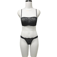 여성용 섹시 나일론 엘라스테인 스트랩 삼각 브라렛 버클 조절 브라질리언  thong 팬티 속건 미드라이즈 무지 염색