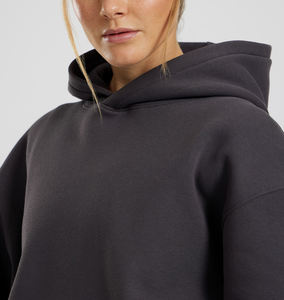 Sudadera con Capucha de Invierno para Mujer, de Alta Calidad, Talla Grande, Estilo Hip Hop, Ecológica, Gruesa, de Color Sólido, OEM, 100% Algodón en la Parte Delantera - Product Image 1