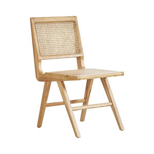 Silla de Comedor de Diseño Moderno con Estructura de Madera de Teca Indonesia Sólida y Ratán Natural, Elegante para Comedor, Hoteles, Restaurante - Product Image 5