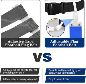 Lightweight Breathable Material <b>Bright</b> Reinforced Belt Loops Recreational School Physical Education Classes <b>Football</b> Belt Flag - Product Image 3