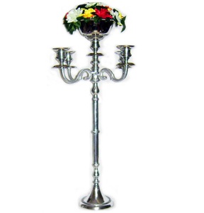 Chimenea de vidrio Mesa de metal Huracanes Portavelas de vidrio Acabado en níquel en uso de tarifa al por mayor para la decoración del hogar y el hotel - Product Image 5