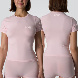 Haut de yoga pour femme en soie/coton, broderie 3D mignonne, anti-UV, léger, respirant, coupe ajustée, manches longues - Product Image 4