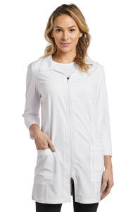 Fait sur mesure couleur blanche unie docteur longue blouse de laboratoire uniforme 100% coton biologique docteur blouse de laboratoire pour les hommes - Product Image 4