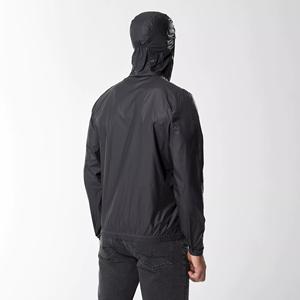Custom Men's Polyester Zipper Hooded Windbreaker <b>Jacket</b> With Stand Collar Printed Logo High Street Style for <b>Winter</b> <b>Running</b> - Product Image 2