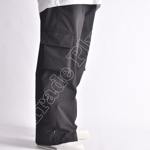 Pantalones de esquí súper holgados de talla grande personalizados, forro de malla impermeable, cargo cálido, cintura elástica, cierre de cremallera, estampado de Color sólido - Product Image 4
