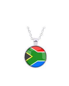 Cadena de Eslabones de Aleación Sudafricana con Diseño de la Bandera Nacional - Joyería de Moda Novedosa para Regalo - Product Image 1
