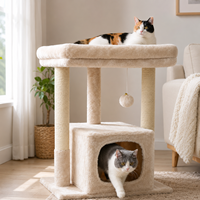 Premium Çevre Dostu Çok Katlı Kedi Ağacı Kulesi Sisal Tırmalama Direkleri Yumuşak Peluş Kedi Mobilyası İç Mekan Kedileri Karton OEM/ODM
