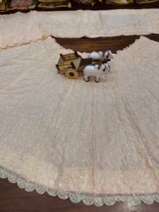 ชุดเดรสผ้าลูกไม้ขายดีสำหรับผู้หญิง ปักเลื่อม งานฉลุลาย ผ้าแคนแคน ผ้าปาตตา เสื้อผ้าอินเดีย ปากีสถาน เลเฮนกา โจลี - Product Image 6