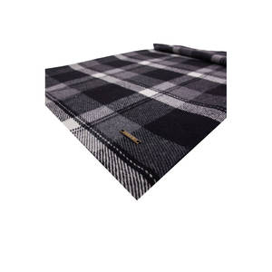 Winter Printed Long Scarf 75x190 Black Plaid - Product Image 2