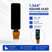 وحدة عرض OLED مقاس 1.564 بوصة بدقة 152*486، شاشة MIPI بزوايا مستديرة، حل عرض مخصص، مصنع لوحات OLED