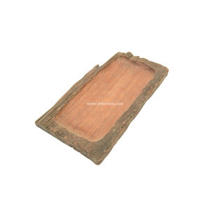 Plateau de service en bois écologique fait à la main Ustensiles de cuisine de longue durée pour servir des repas ou des collations Style assiette ancienne - Product Image 1