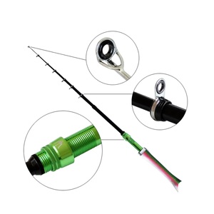 OEM cannes à pêche en forme de poisson portable durable en carbone dur coulée poignée confortable tige télescopique multicolore lac ruisseau - Product Image 2