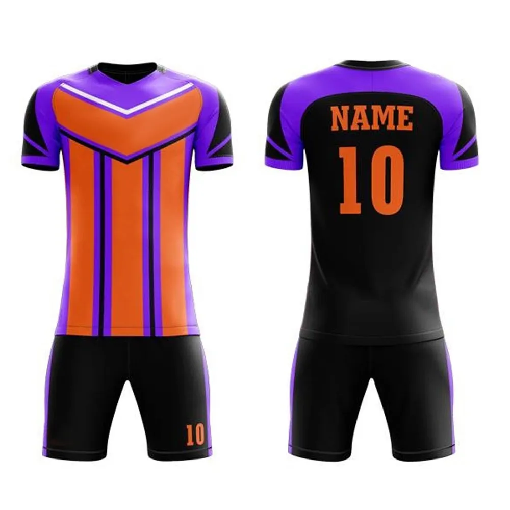 Conjunto de camisa de futebol de poliéster respirável com novo design personalizado de fábrica, melhor preço, uniforme esportivo de sublimação para futebol