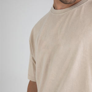 Custom Design Mens T Shirts Drop Shoulder Plus Size Knitted Casual Short Sleeve Neck Eco-Friendly Quick Dry Spandex/<b>Polyester</b> - Product Image 6