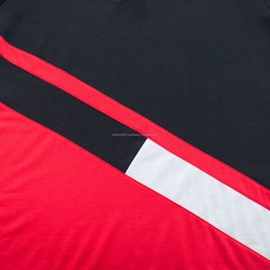 เสื้อยืดแขนสั้นผู้ชายคุณภาพสูง ผ้าฝ้าย 100% ระบายอากาศได้ดี ดีไซน์ลายปะติดปะต่อ พิมพ์ลายบล็อกสี |   สั่งทำพิเศษ - Product Image 5