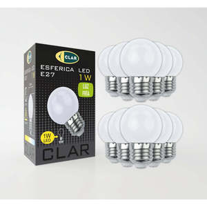 E27 1W 230V LED Spherical Cool <b>White</b> <b>Bulbs</b> 6000K Product Category - Product Image 1