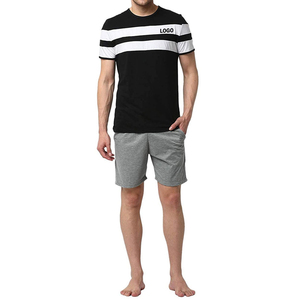 Chándal de camisa corta personalizado de alta calidad OEM para hombre, conjuntos de pantalones cortos de dos piezas deportivos de verano transpirables con diseños estampados informales - Product Image 5