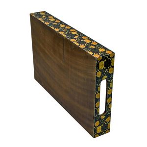 Plateau de service rectangulaire en bois décoratif moderne Plateau en bois imprimé pour thé, café et fruits - Product Image 4