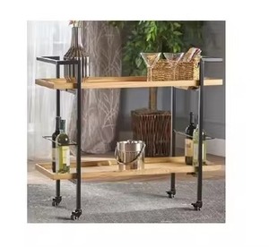 Chariots de bar en métal de luxe chariot de service de boissons chariot pour bar hôtel fête de mariage chariot de bar chariot accessoires de boissons - Product Image 6