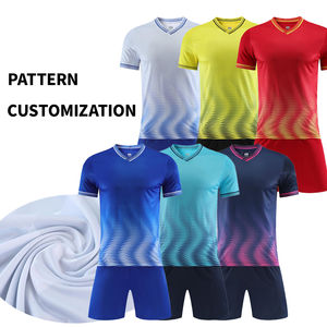 Conjunto de camisetas de fútbol personalizadas de alta calidad para hombre, corte automatizado, ropa de equipo de fútbol a la moda - Product Image 3