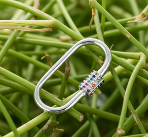 Breloques de mousqueton en argent sterling 925 plaqué or multicolores avec CZ, sans nickel, sans plomb, pour hommes et femmes - Product Image 5