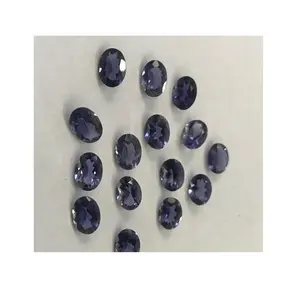 Pietre di Iolite taglio ovale calibrazione pulita all'interno di pietre preziose di Iolite naturali pietre sciolte non riscaldate colore violaceo non trattato C