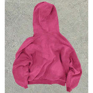 เสื้อกันหนาวมีฮู้ดแบบสวมหัวขนาดใหญ่กว่าปกติเสื้อขนแกะคอตตอน100% 400กรัม - Product Image 2