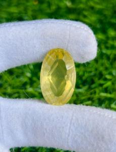 Quartz Citron Naturel 23.80 Carats Spécial Pierre Précieuse Ovale À Facettes Lâche Découpée Au Laser Prêt à Expédier - Product Image 4