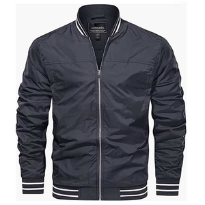 Venta caliente al aire libre chaquetas de los hombres cortavientos ligero cremallera completa prendas de vestir hombres chaqueta de bombardero Jacquetta's Masculino - Product Image 3