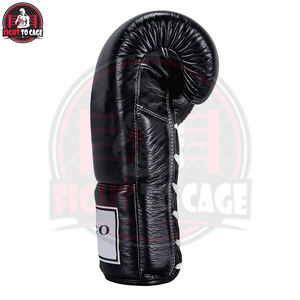 Own Logo Printed Custom Boxing <b>Gloves</b> Genuine Leather PU Synthetic Leather Shock-Absorbing Lightweight <b>Black</b> Color 2025 Model - Product Image 2
