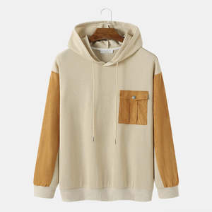 Venta al por mayor de cuello alto 100% algodón Sudadera con capucha OEM personalizado GSM liso en blanco hombres sudaderas con capucha de alta calidad sudadera - Product Image 1