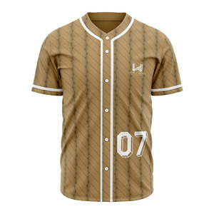 Maillots de baseball personnalisés, impression 3D patchwork, tissu personnalisé polyester/coton, respirant, anti-humidité - Product Image 1
