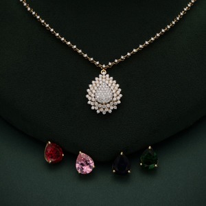 Aniva Jewels Pendentif détachable 14kt Pendentif en diamant naturel interchangeable Collier Bijoux pour femmes Mariage - Product Image 4