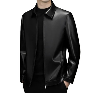 Abrigo de cuero para hombre de otoño e invierno, motocicleta elegante delgada de alta calidad, nueva moda 2025 - Product Image 4