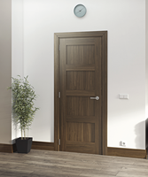 Porte intérieure personnalisable en bois massif fini, minimaliste, résistante à l'humidité et au vent, pour villa, hôtel, appartement, chambre, salle à manger