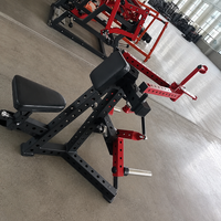 Machine de musculation commerciale Reverse Fly pour l'entraînement des Deltédaux Postérieurs en position accroupie, en forme de V, avec tube carré rouge de 2,5 mm en acier, à charge de plaques, avec poignée en L, pour salle de sport E