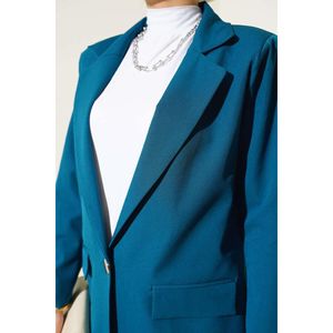 Chaqueta Blazer De Un Solo Botón Petrol - Product Image 2