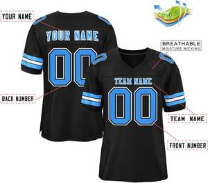 Camisetas de Fútbol Americano Personalizadas OEM, Secado Rápido, Transpirables, Antibacterianas, Malla de Poliéster, Ropa Deportiva con Rayas, Impresión por Sublimación - Product Image 2